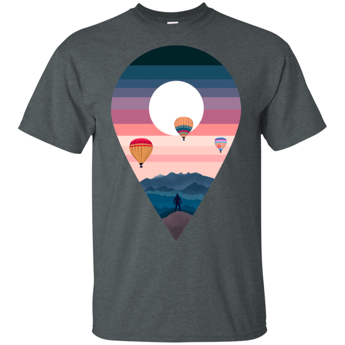 T-Shirts Dark Heather / S Balloon Landscape T-Shirt