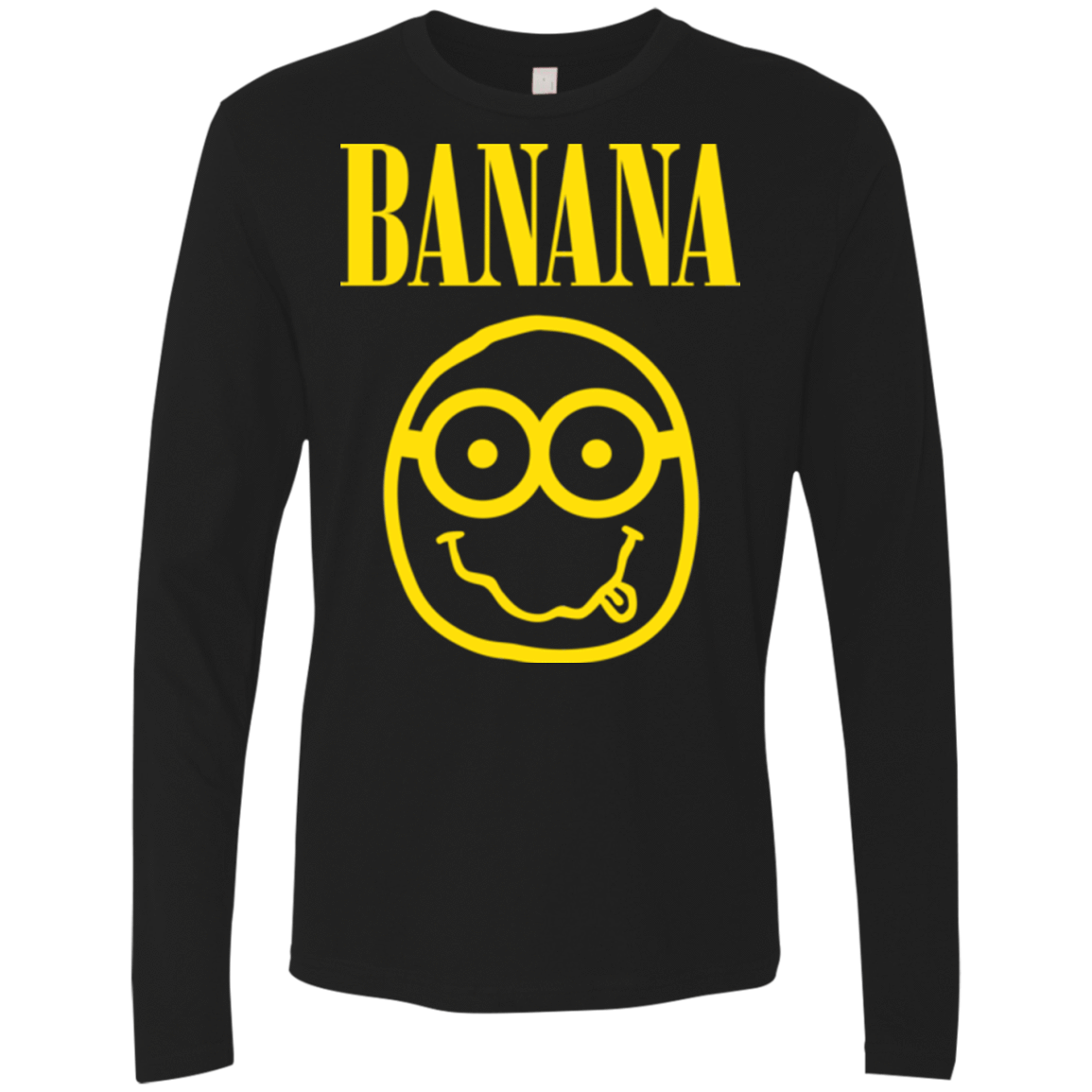 T-Shirts Black / Small Banana Men's Premium Long Sleeve