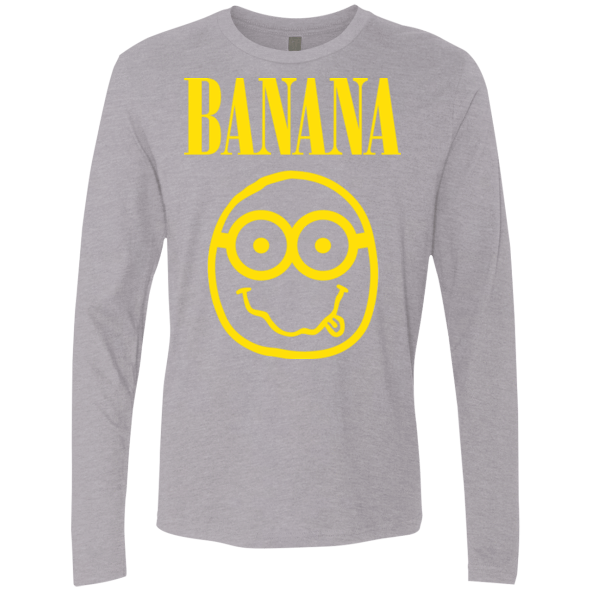 T-Shirts Heather Grey / Small Banana Men's Premium Long Sleeve