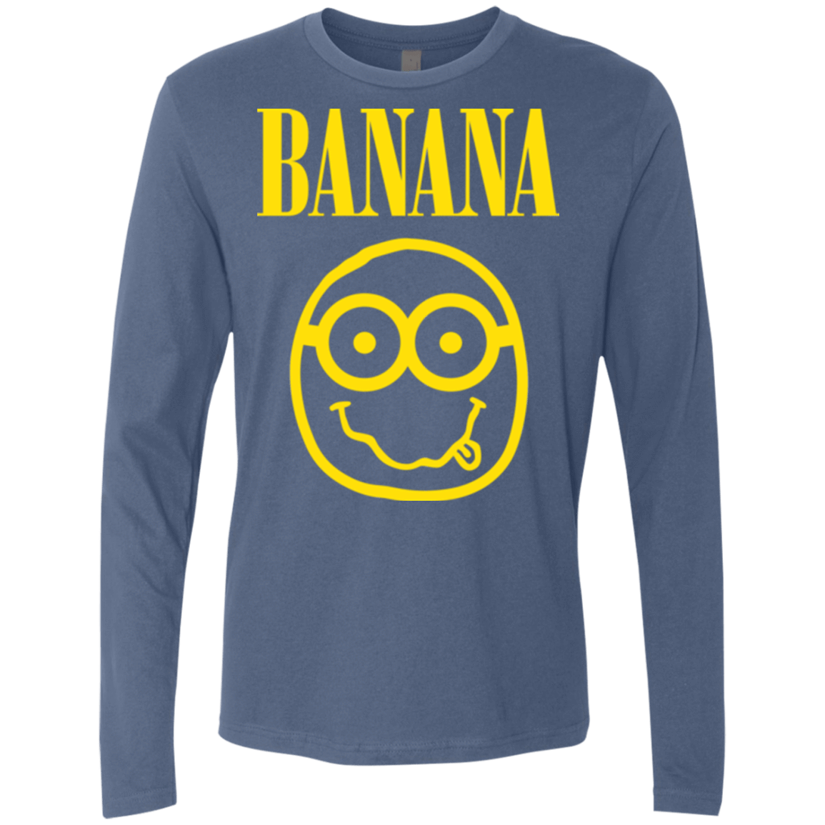T-Shirts Indigo / Small Banana Men's Premium Long Sleeve