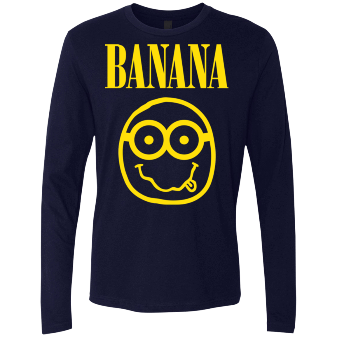 T-Shirts Midnight Navy / Small Banana Men's Premium Long Sleeve