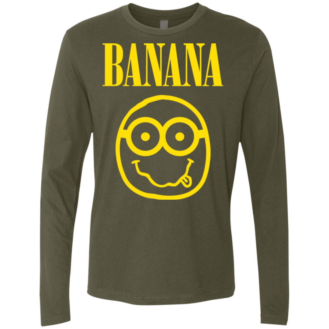 T-Shirts Military Green / Small Banana Men's Premium Long Sleeve