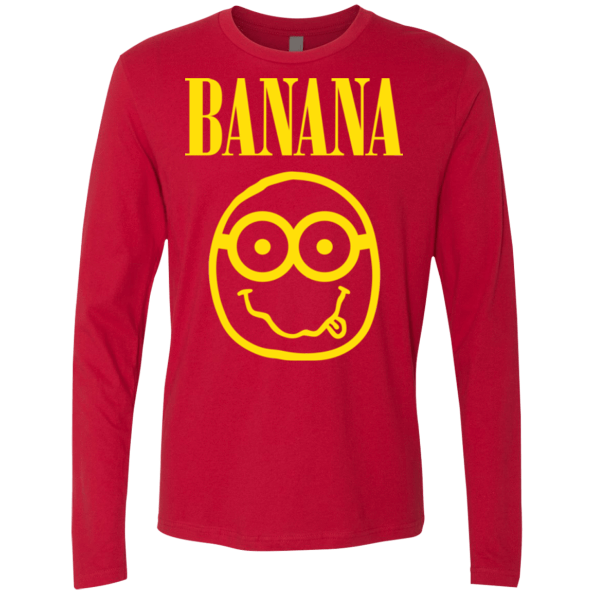 T-Shirts Red / Small Banana Men's Premium Long Sleeve
