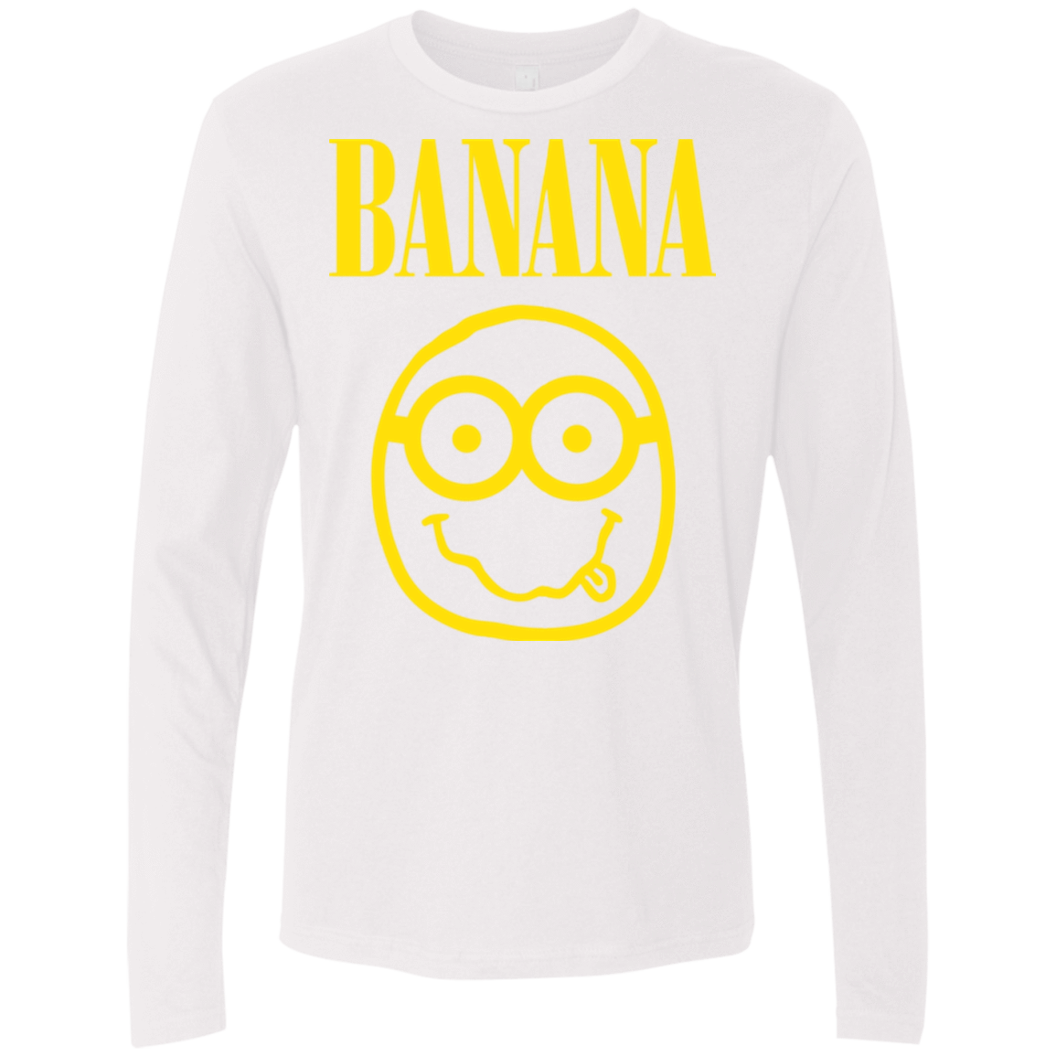 T-Shirts White / Small Banana Men's Premium Long Sleeve