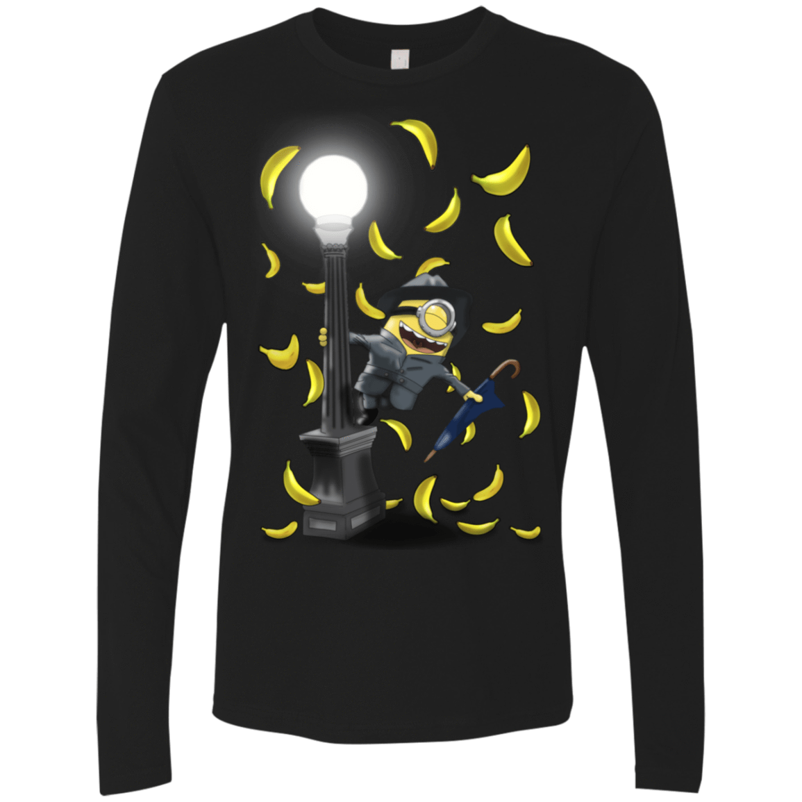 T-Shirts Black / S Banana Rain Men's Premium Long Sleeve