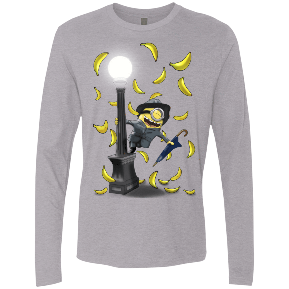 T-Shirts Heather Grey / S Banana Rain Men's Premium Long Sleeve