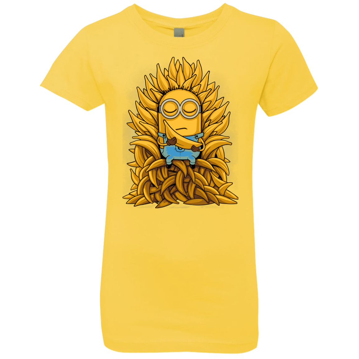 T-Shirts Vibrant Yellow / YXS Banana Throne Girls Premium T-Shirt