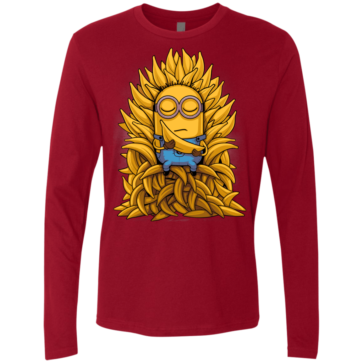 T-Shirts Cardinal / Small Banana Throne Men's Premium Long Sleeve
