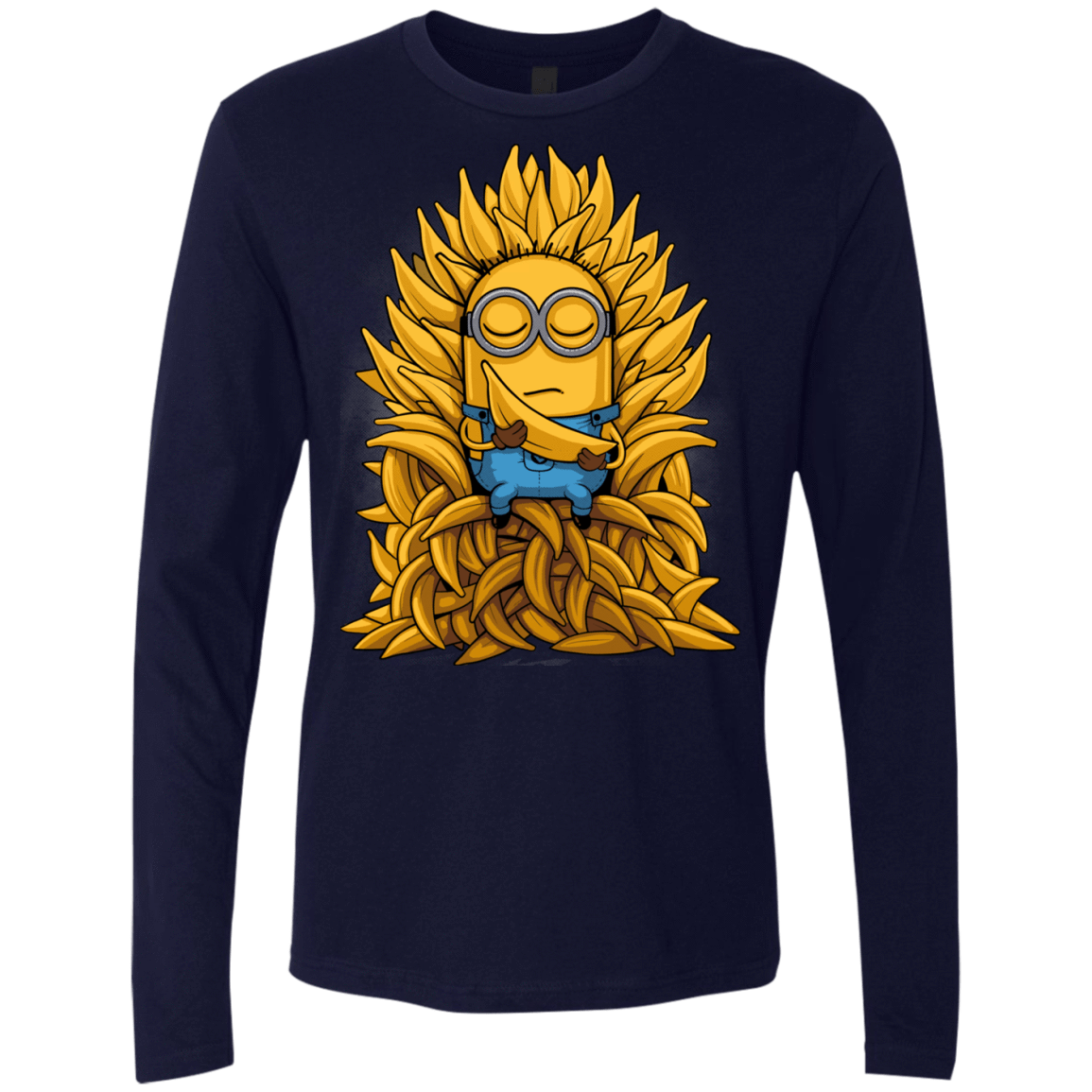 T-Shirts Midnight Navy / Small Banana Throne Men's Premium Long Sleeve