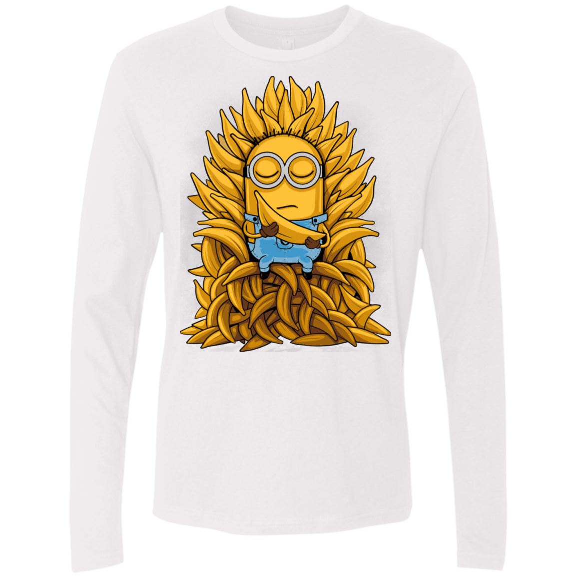 T-Shirts White / Small Banana Throne Men's Premium Long Sleeve