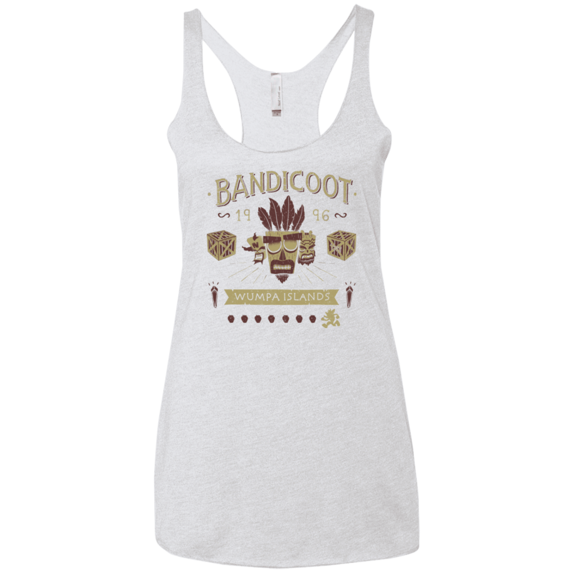 T-Shirts Heather White / X-Small Bandicoot Time Women's Triblend Racerback Tank