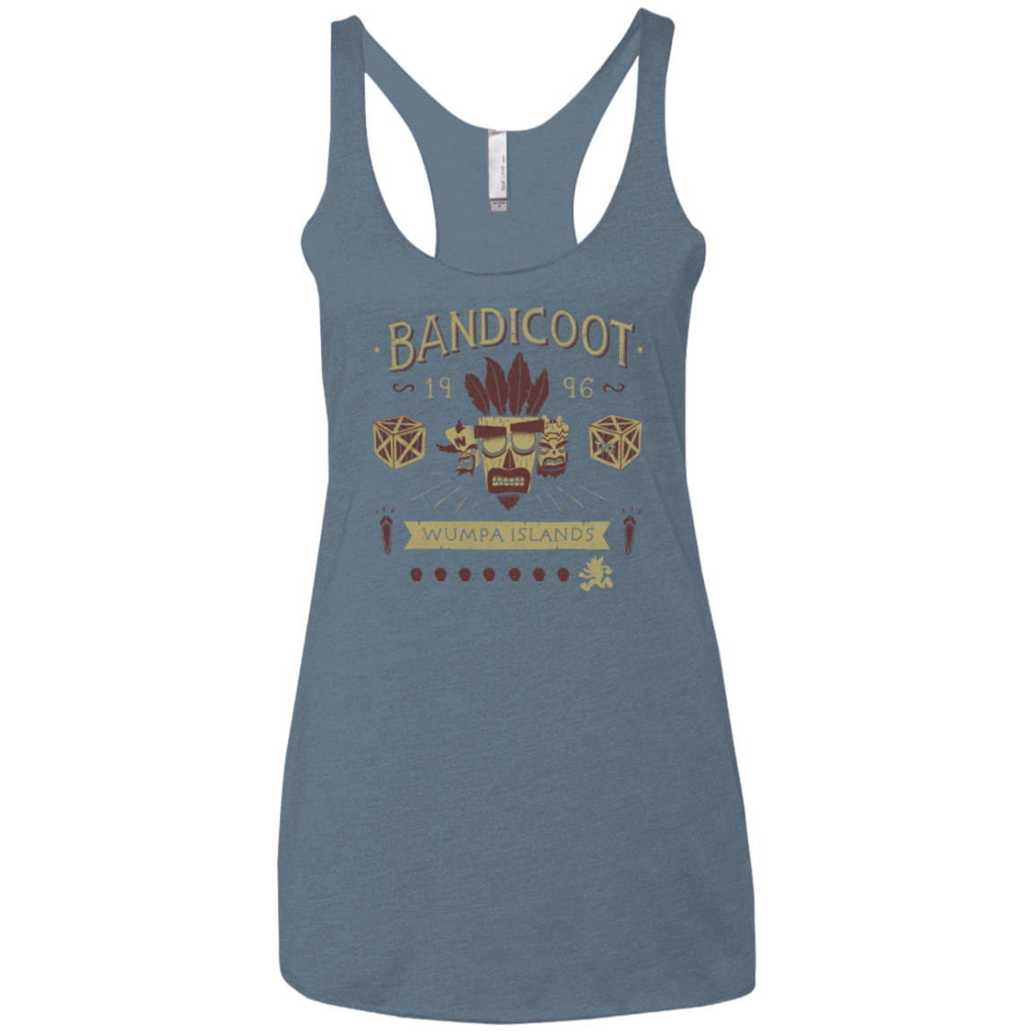 T-Shirts Indigo / X-Small Bandicoot Time Women's Triblend Racerback Tank