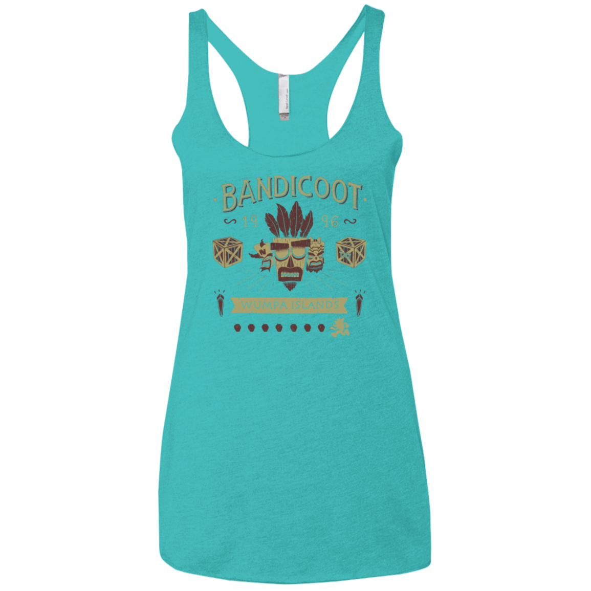 T-Shirts Tahiti Blue / X-Small Bandicoot Time Women's Triblend Racerback Tank