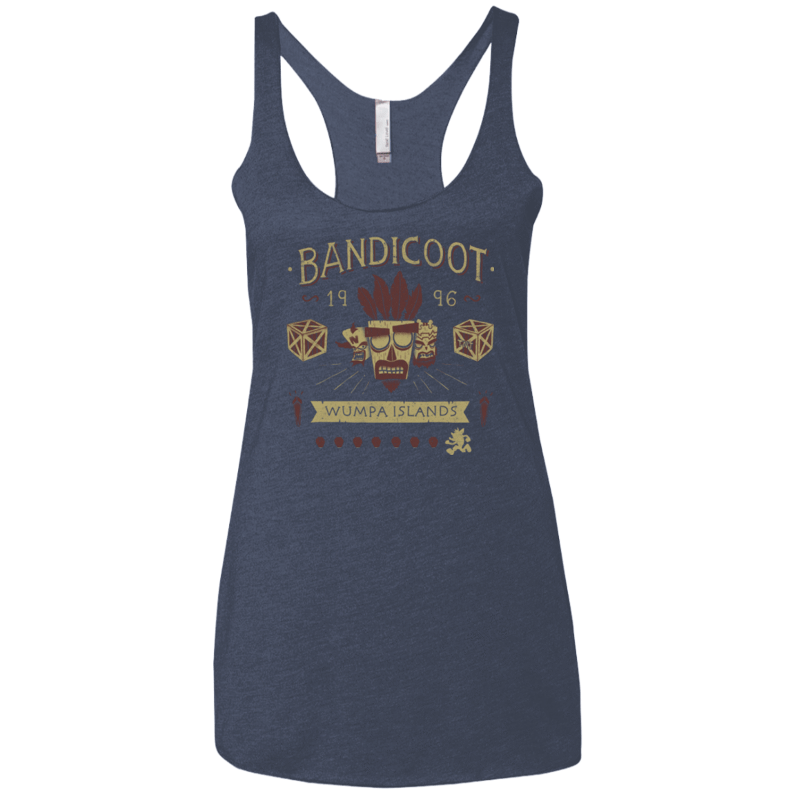 T-Shirts Vintage Navy / X-Small Bandicoot Time Women's Triblend Racerback Tank