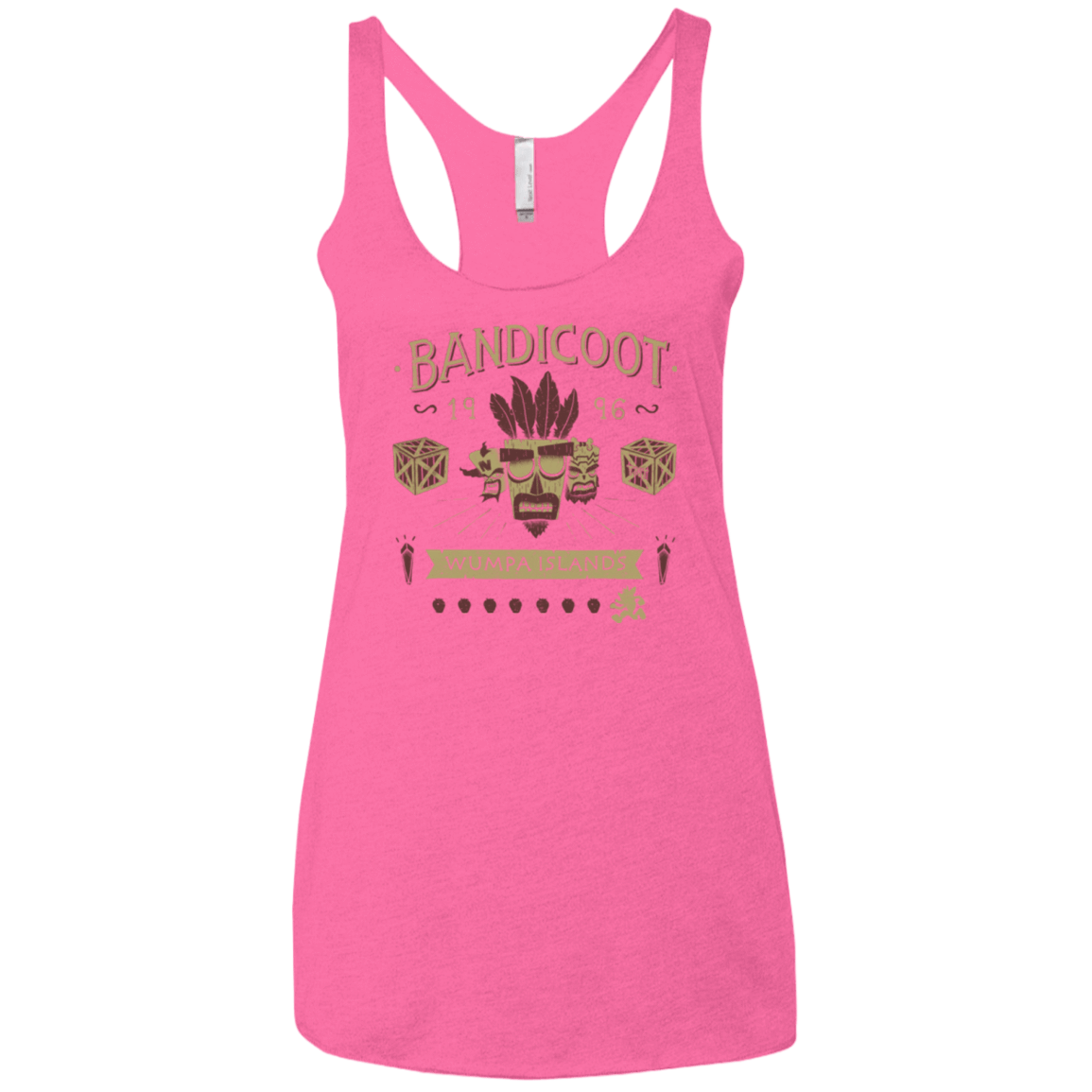 T-Shirts Vintage Pink / X-Small Bandicoot Time Women's Triblend Racerback Tank