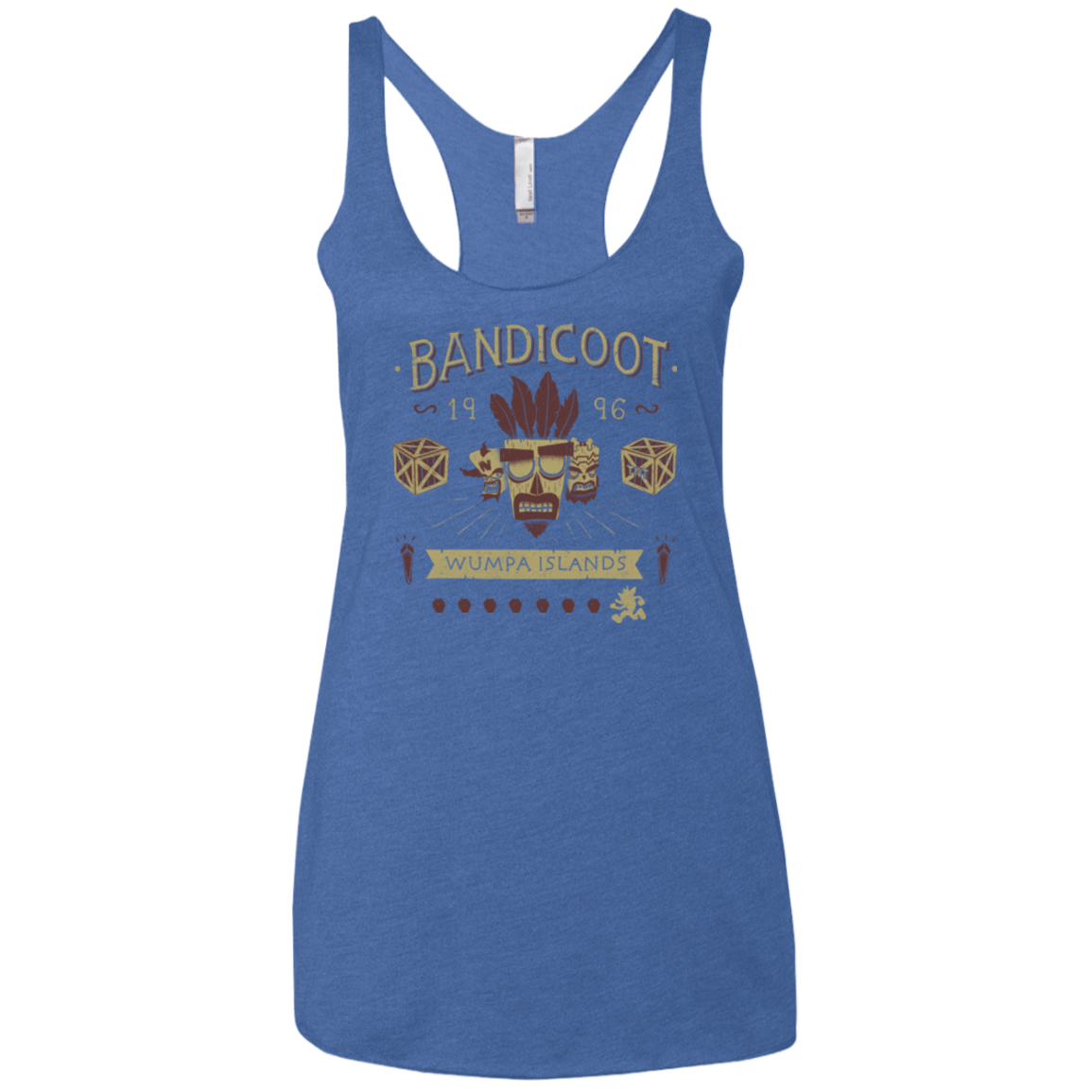 T-Shirts Vintage Royal / X-Small Bandicoot Time Women's Triblend Racerback Tank