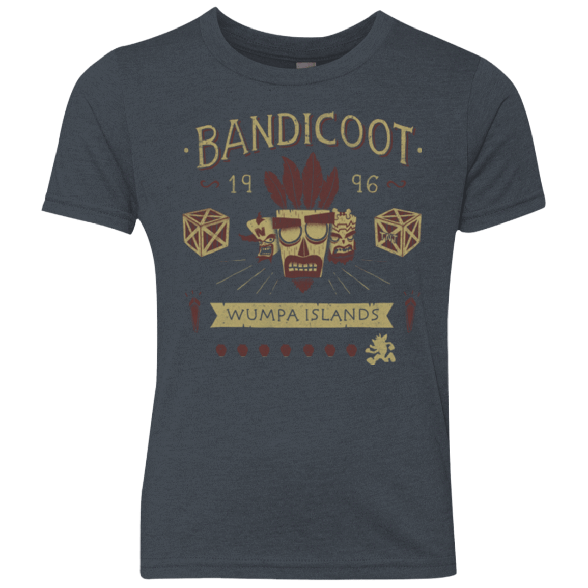 T-Shirts Vintage Navy / YXS Bandicoot Time Youth Triblend T-Shirt