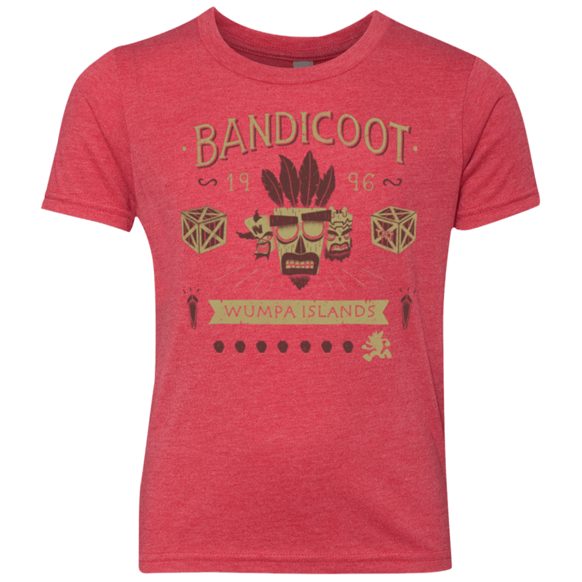 T-Shirts Vintage Red / YXS Bandicoot Time Youth Triblend T-Shirt