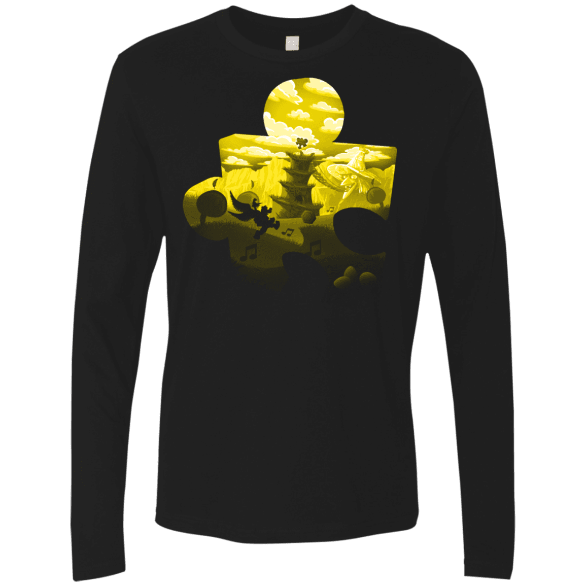 T-Shirts Black / S Banjo Kazooie Silhouette Men's Premium Long Sleeve