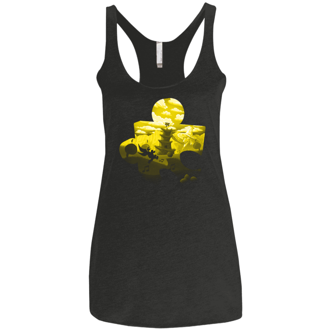 T-Shirts Vintage Black / X-Small Banjo Kazooie Silhouette Women's Triblend Racerback Tank