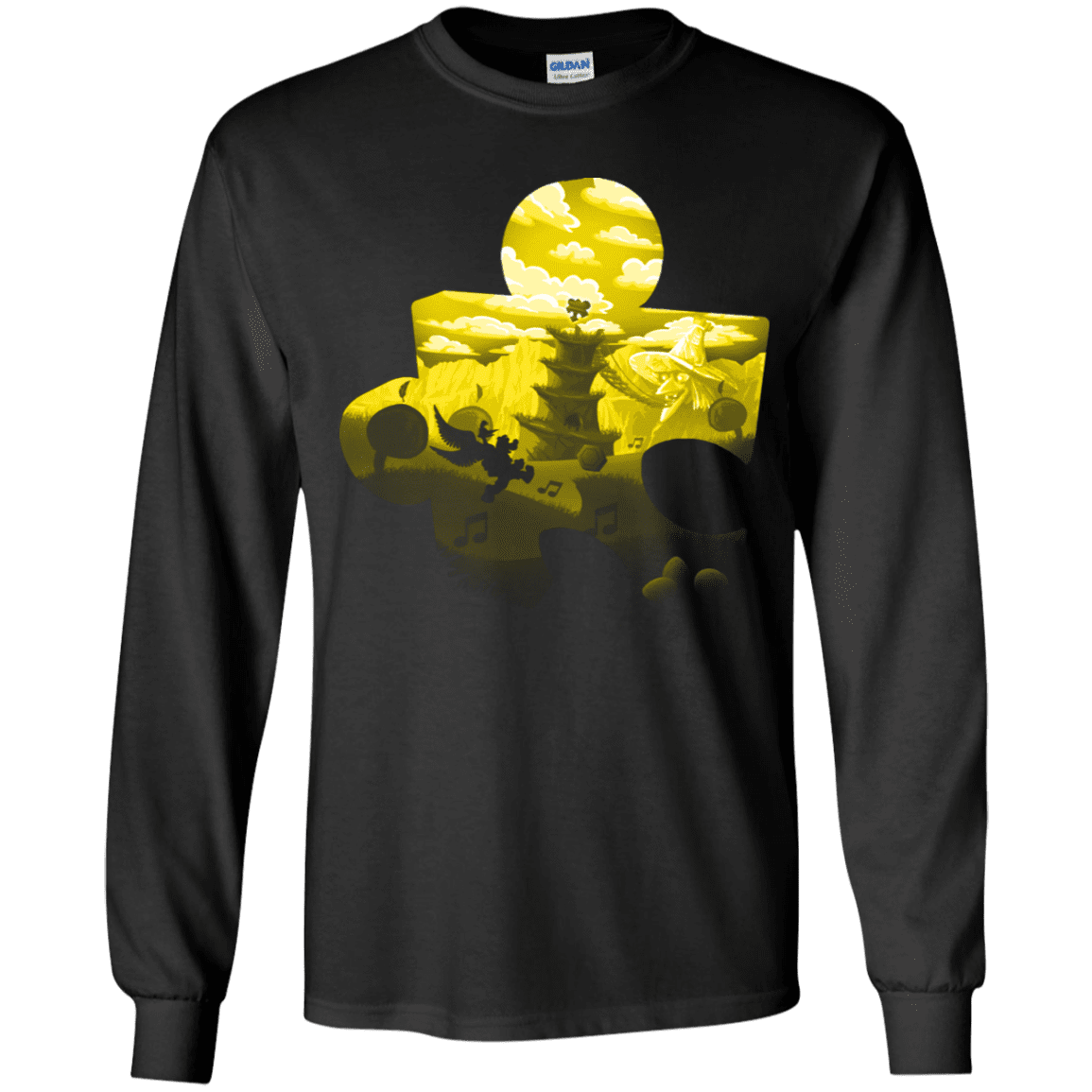 T-Shirts Black / YS Banjo Kazooie Silhouette Youth Long Sleeve T-Shirt