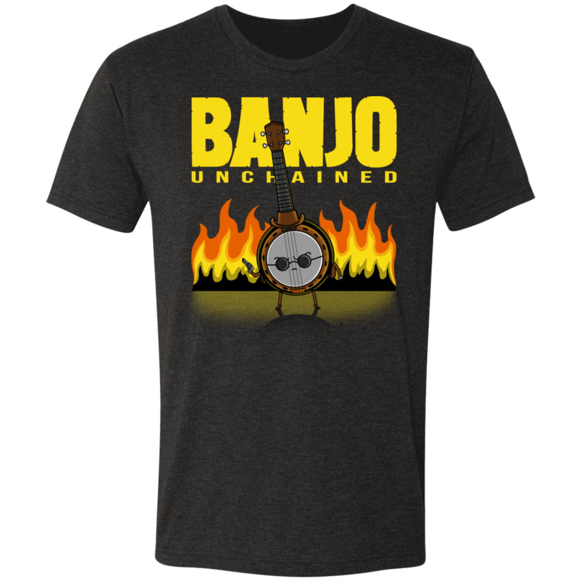 T-Shirts Vintage Black / S Banjo Unchained Men's Triblend T-Shirt