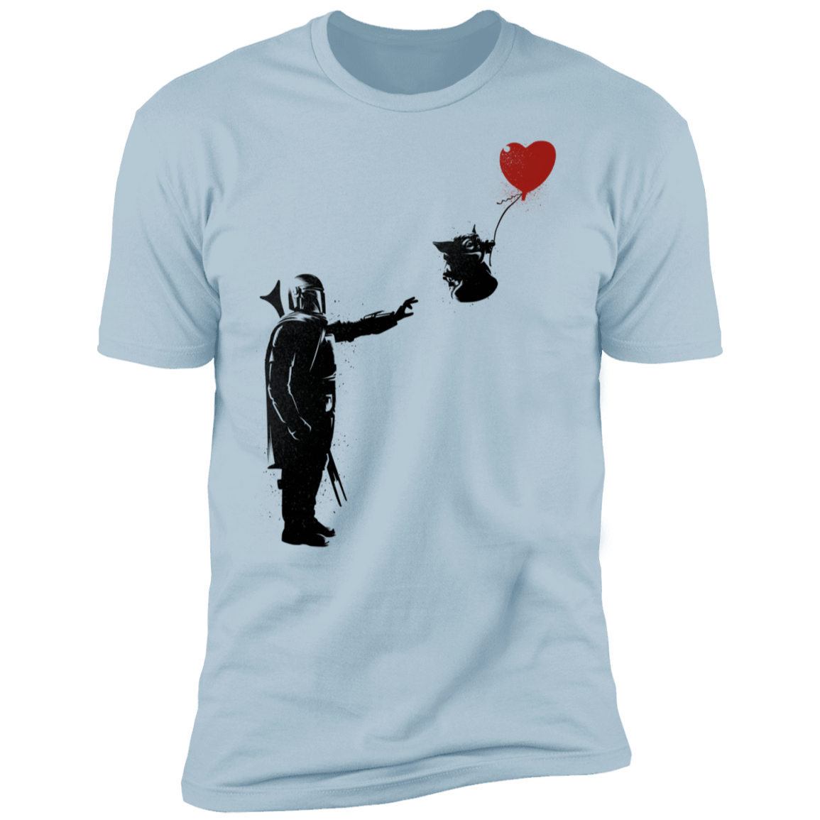 T-Shirts Light Blue / S Banksy Baby Yoda Men's Premium T-Shirt