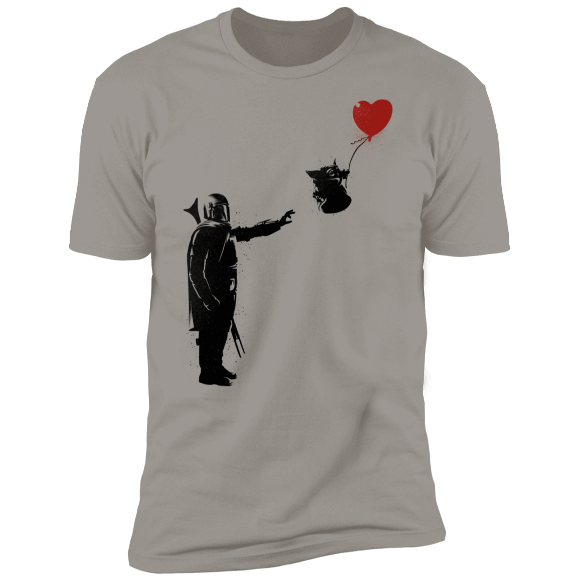 T-Shirts Light Grey / S Banksy Baby Yoda Men's Premium T-Shirt