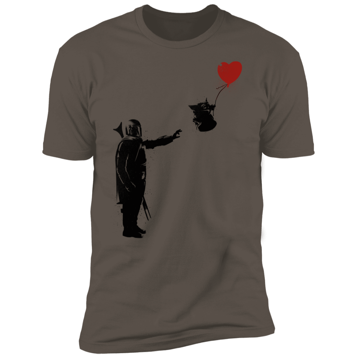 T-Shirts Warm Grey / S Banksy Baby Yoda Men's Premium T-Shirt