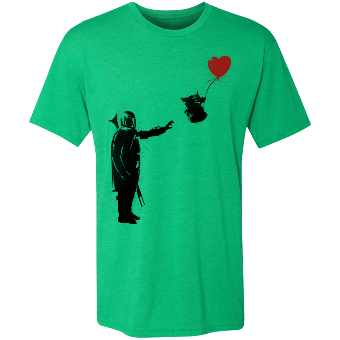 T-Shirts Envy / S Banksy Baby Yoda Men's Triblend T-Shirt