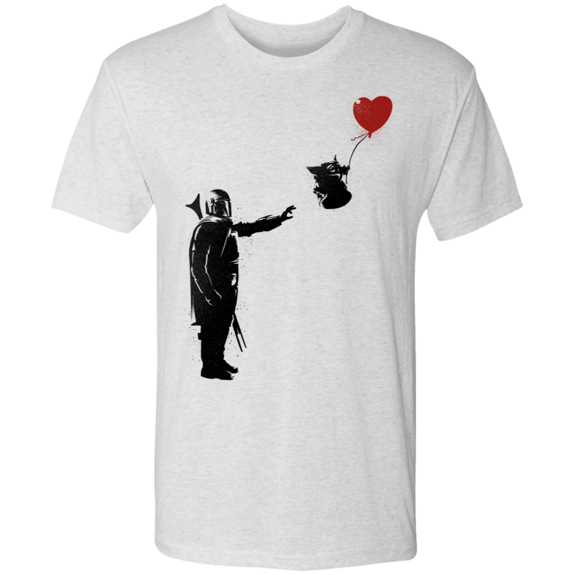 Banksy Baby Yoda Men's Triblend T-Shirt