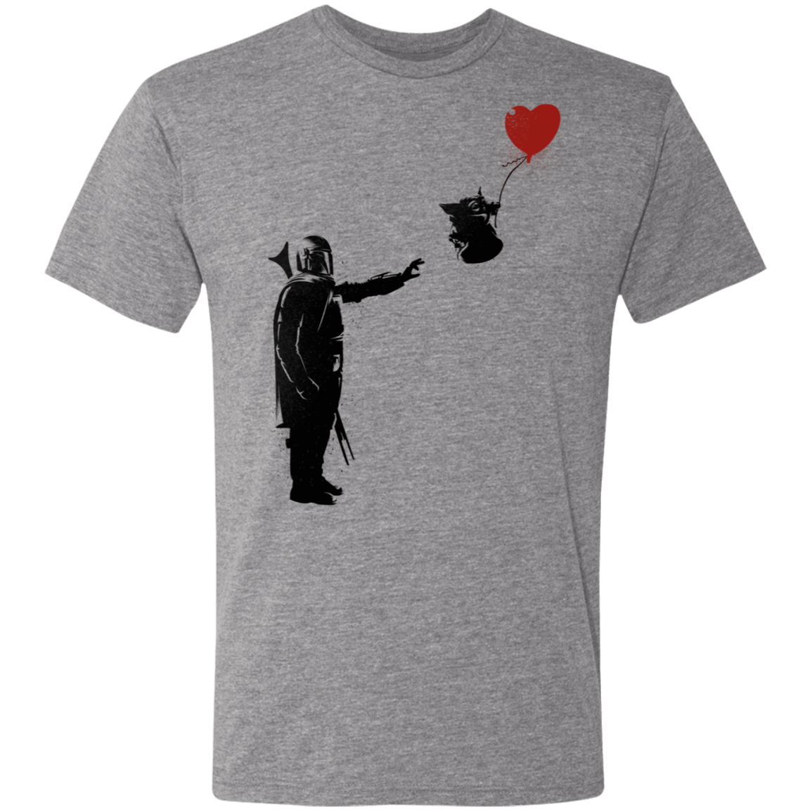 T-Shirts Premium Heather / S Banksy Baby Yoda Men's Triblend T-Shirt