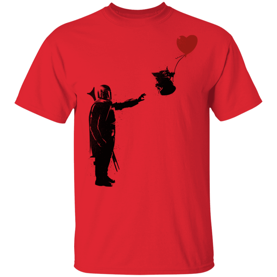 T-Shirts Red / S Banksy Baby Yoda T-Shirt