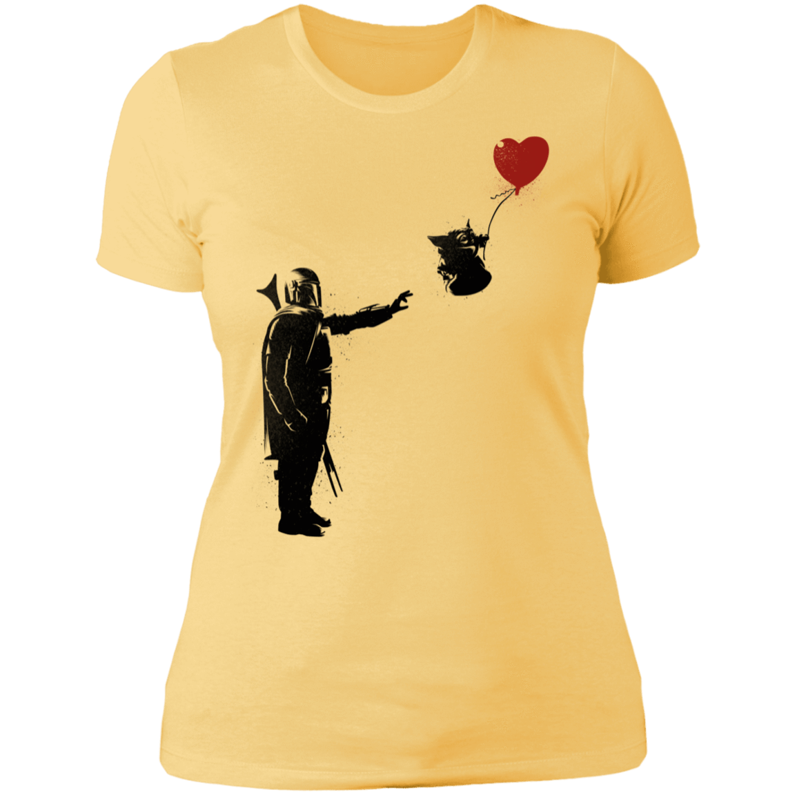T-Shirts Banana Cream/ / S Banksy Baby Yoda Women's Premium T-Shirt