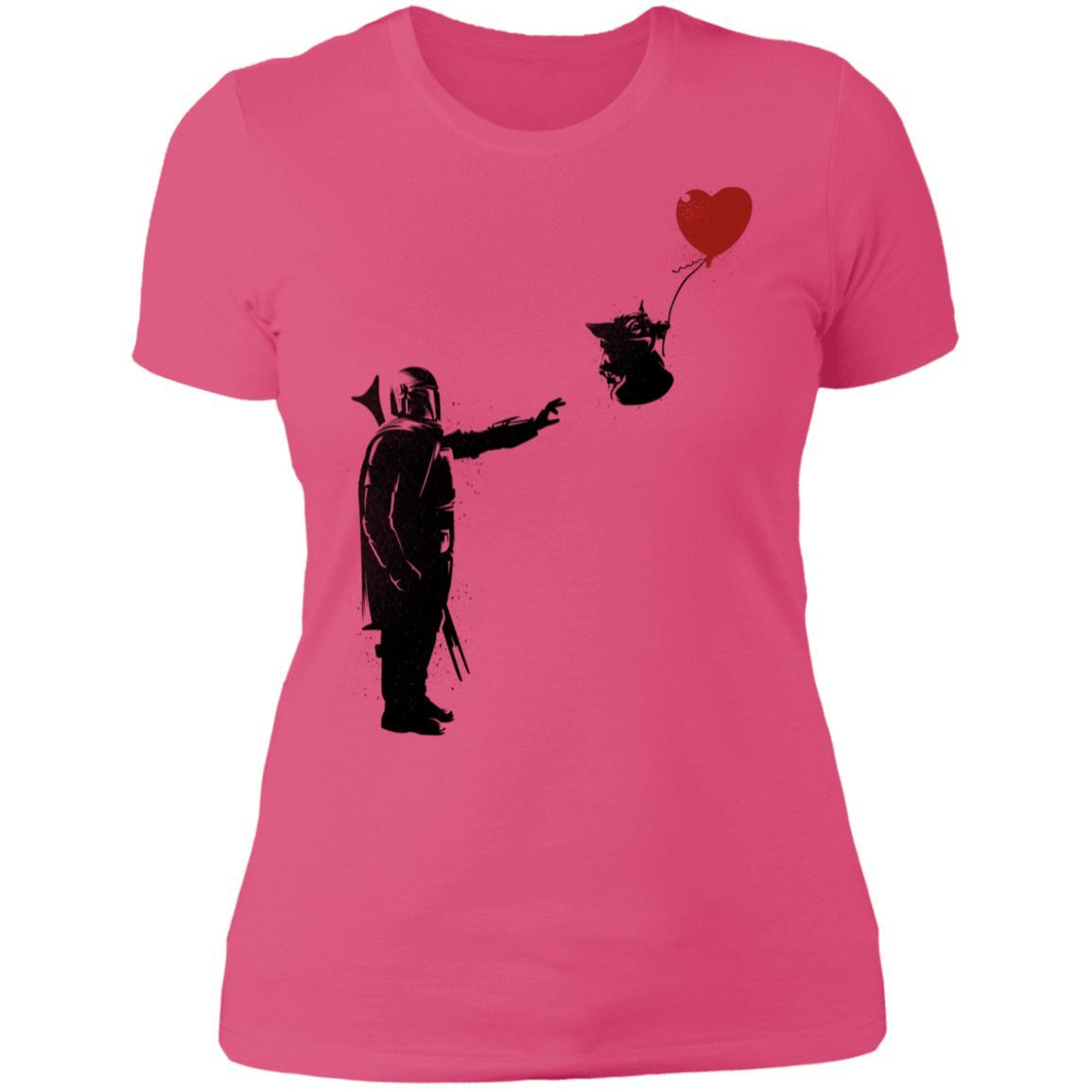 T-Shirts Hot Pink / S Banksy Baby Yoda Women's Premium T-Shirt