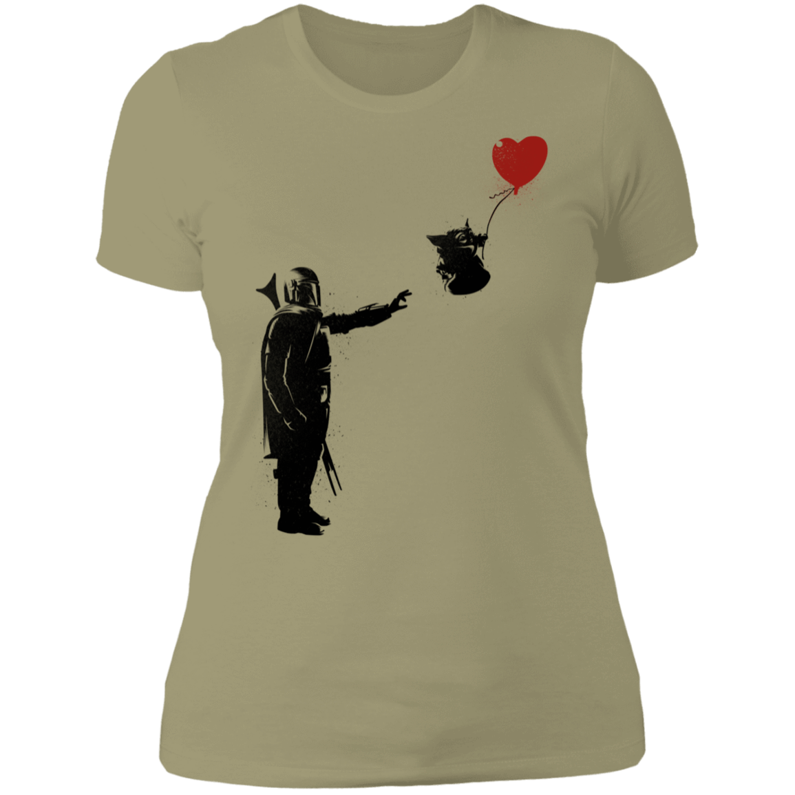 T-Shirts Light Olive / S Banksy Baby Yoda Women's Premium T-Shirt