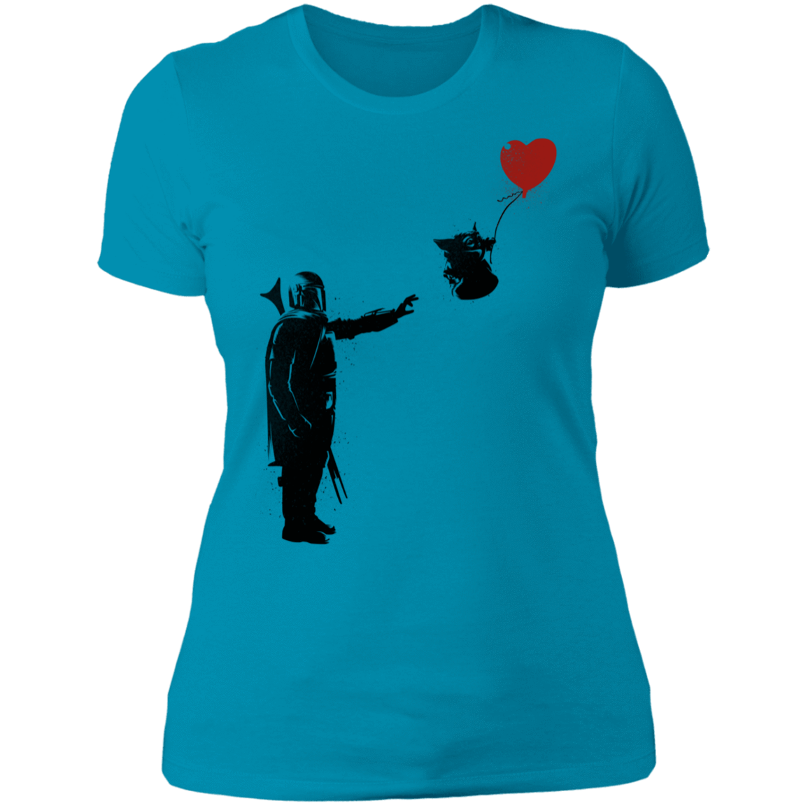 T-Shirts Turquoise / S Banksy Baby Yoda Women's Premium T-Shirt