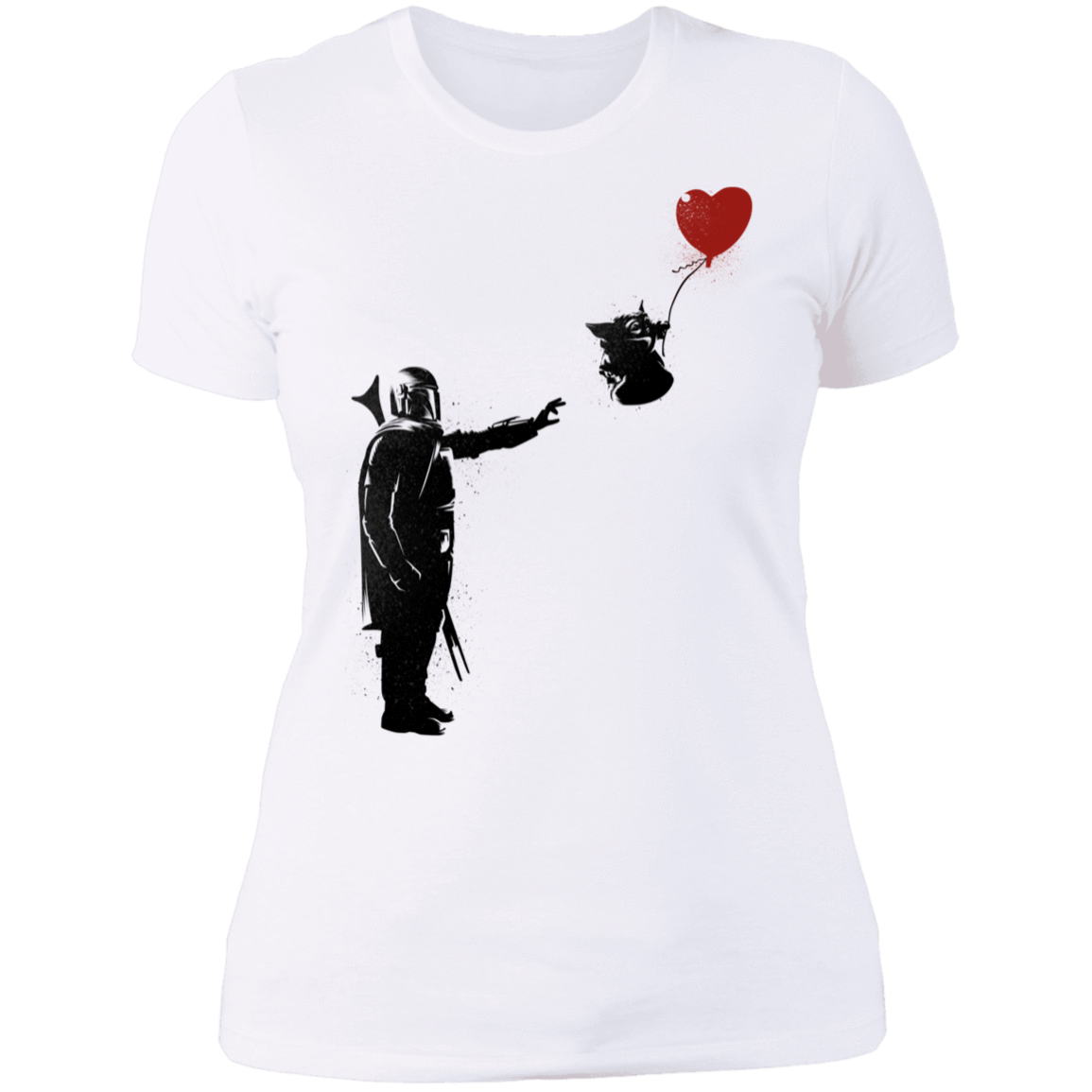 T-Shirts White / S Banksy Baby Yoda Women's Premium T-Shirt
