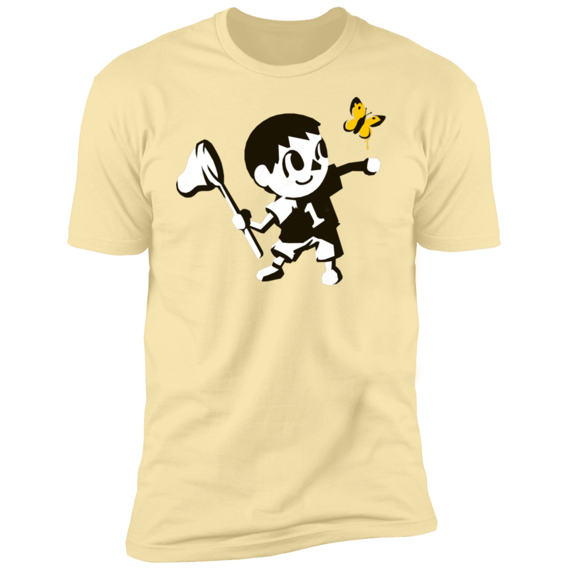 T-Shirts Banana Cream / S Banksy Crossing Men's Premium T-Shirt