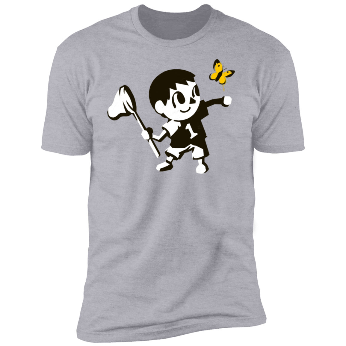 T-Shirts Heather Grey / S Banksy Crossing Men's Premium T-Shirt