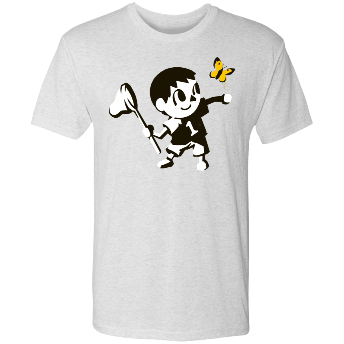 T-Shirts Heather White / S Banksy Crossing Men's Triblend T-Shirt