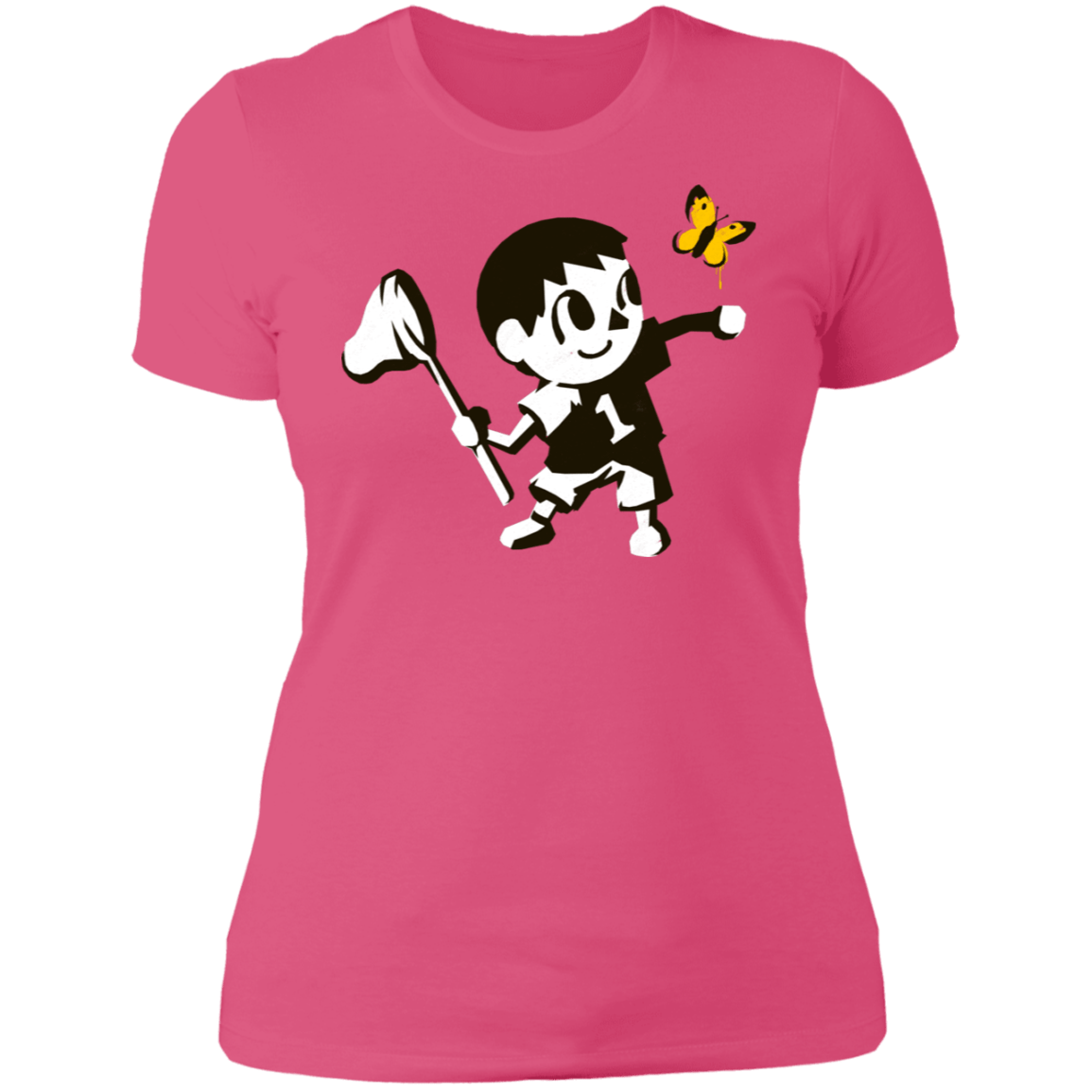 T-Shirts Hot Pink / S Banksy Crossing Women's Premium T-Shirt