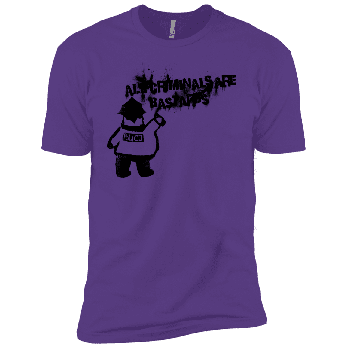 T-Shirts Purple Rush / YXS Banksy Police Boys Premium T-Shirt
