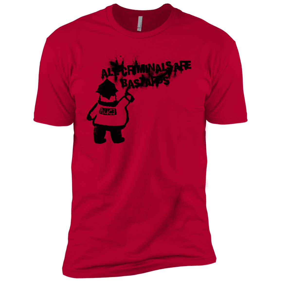 T-Shirts Red / YXS Banksy Police Boys Premium T-Shirt