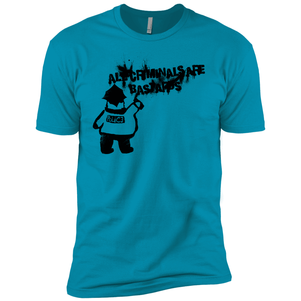 T-Shirts Turquoise / YXS Banksy Police Boys Premium T-Shirt