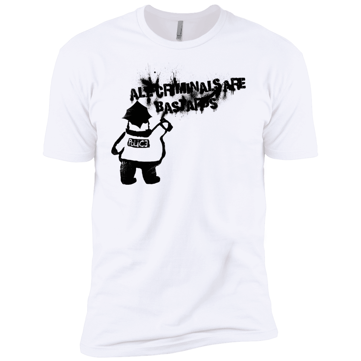 T-Shirts White / YXS Banksy Police Boys Premium T-Shirt
