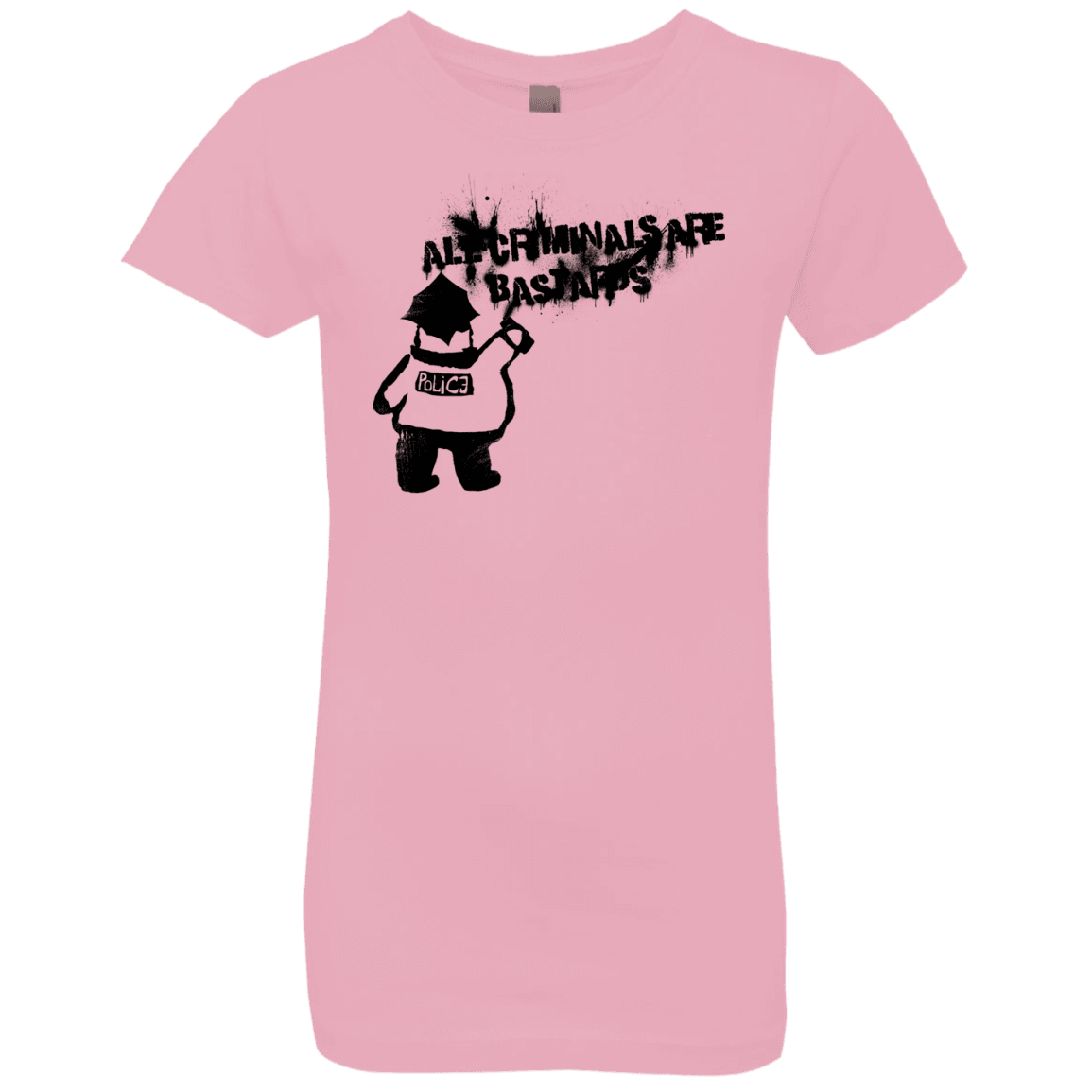 T-Shirts Light Pink / YXS Banksy Police Girls Premium T-Shirt