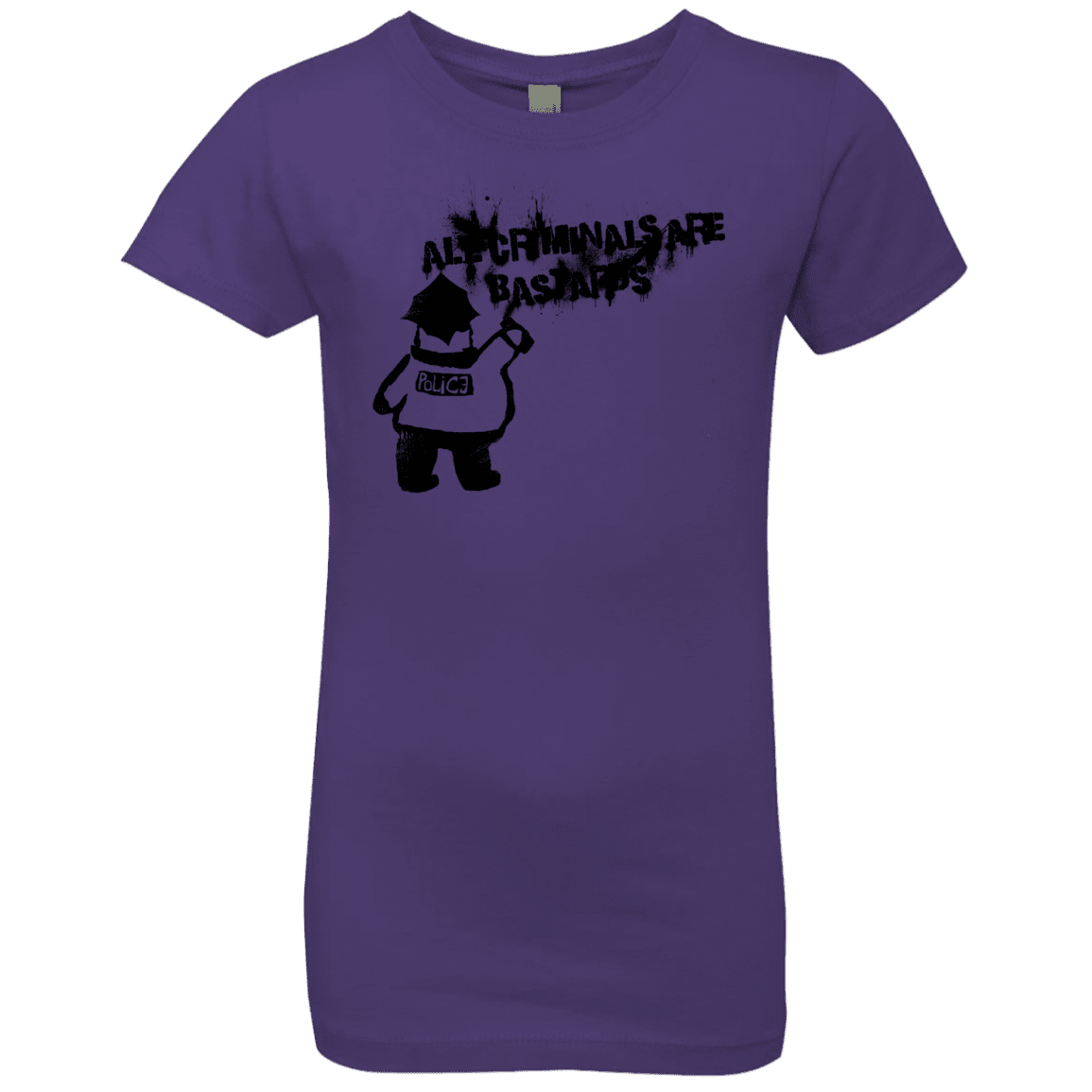T-Shirts Purple Rush / YXS Banksy Police Girls Premium T-Shirt