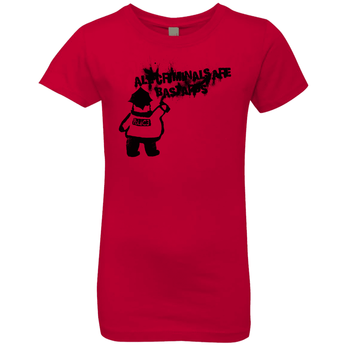 T-Shirts Red / YXS Banksy Police Girls Premium T-Shirt