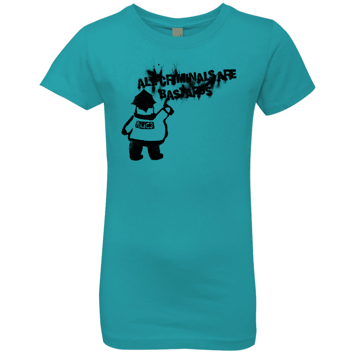 T-Shirts Tahiti Blue / YXS Banksy Police Girls Premium T-Shirt
